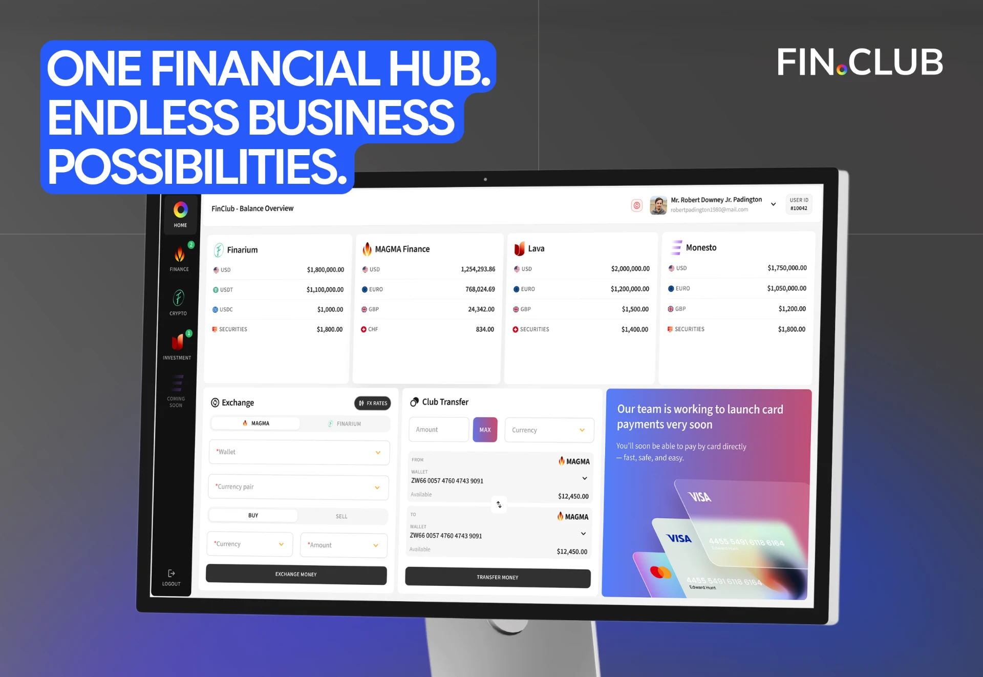 Fin.Club product interface